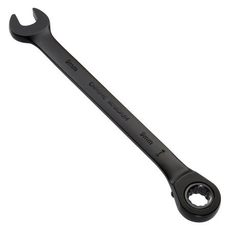Draper Expert HI-TORQ Metric Reversible Ratchet Combination Spanner, 9mm, Black: No.8241RMM/BK