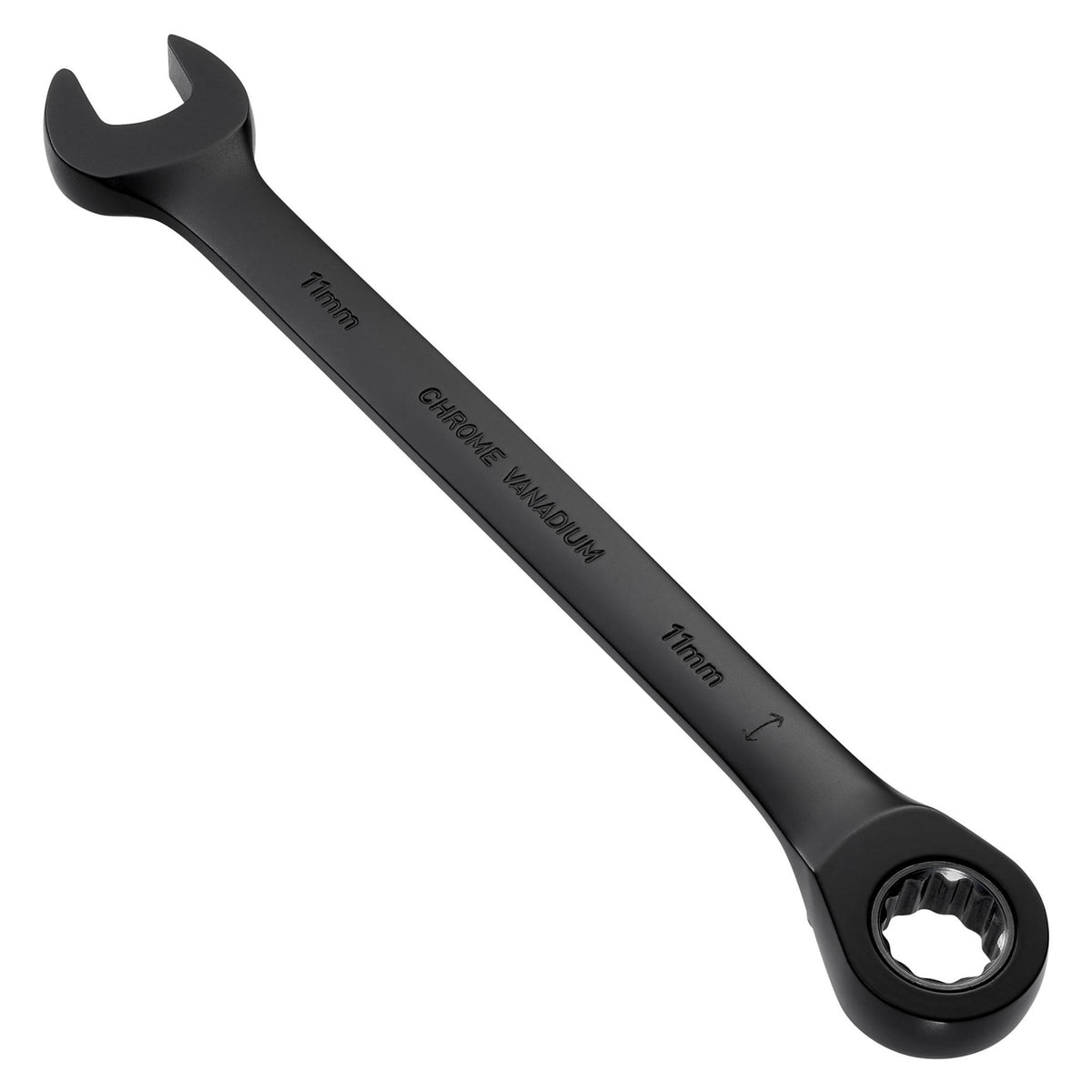 Draper Expert HI-TORQ Metric Reversible Ratchet Combination Spanner, 11mm, Black: No.8241RMM/BK