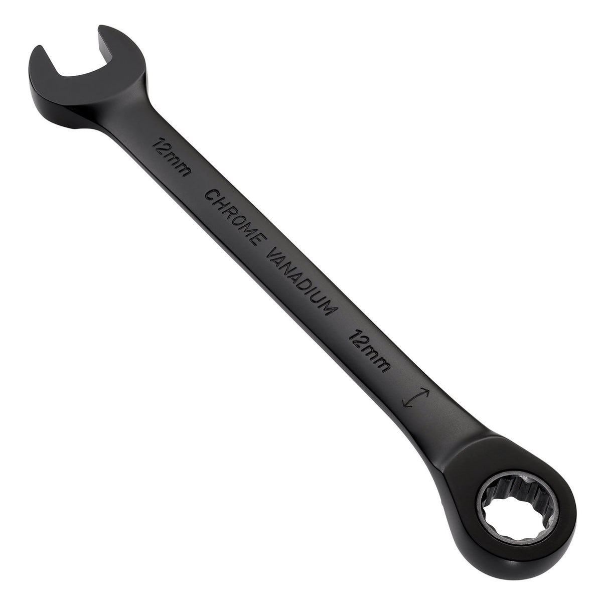 Draper Expert HI-TORQ Metric Reversible Ratchet Combination Spanner, 12mm, Black: No.8241RMM/BK