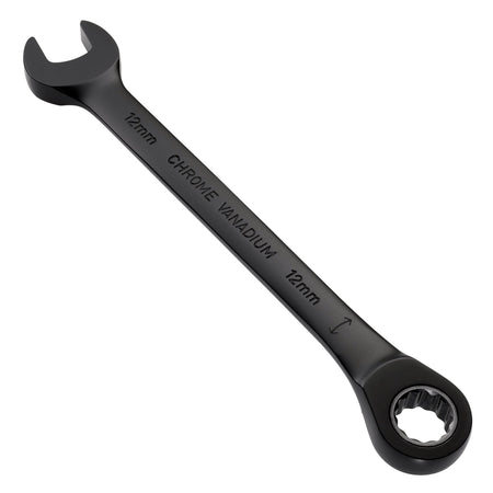 Draper Expert HI-TORQ Metric Reversible Ratchet Combination Spanner, 12mm, Black: No.8241RMM/BK