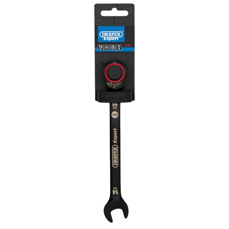 Draper Expert HI-TORQ Metric Reversible Ratchet Combination Spanner, 14mm, Black: No.8241RMM/BK