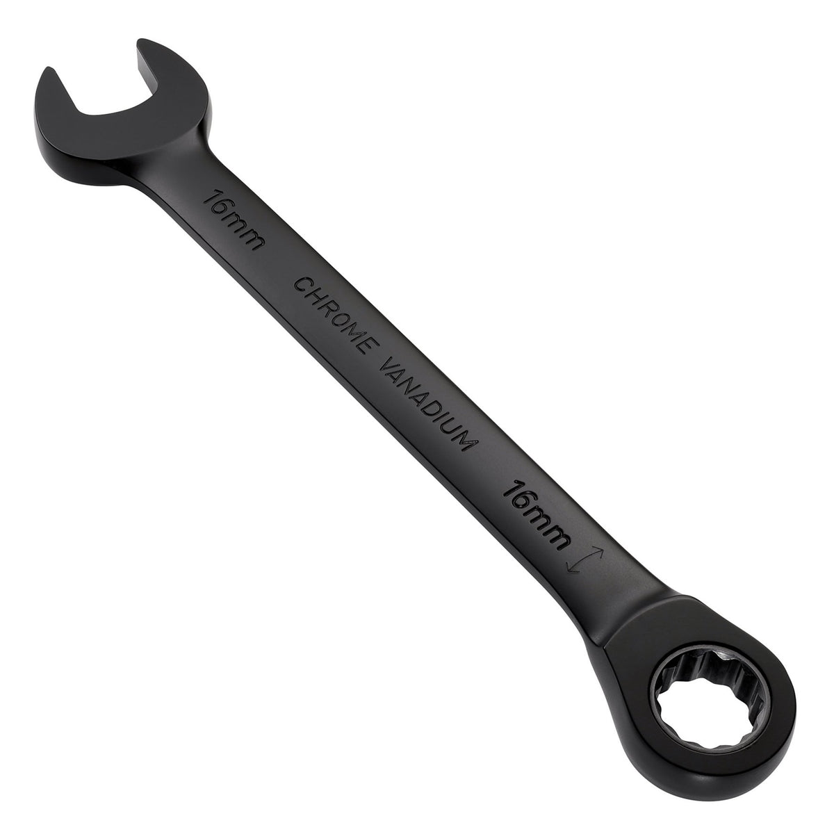 Draper Expert HI-TORQ Metric Reversible Ratchet Combination Spanner, 16mm, Black: No.8241RMM/BK