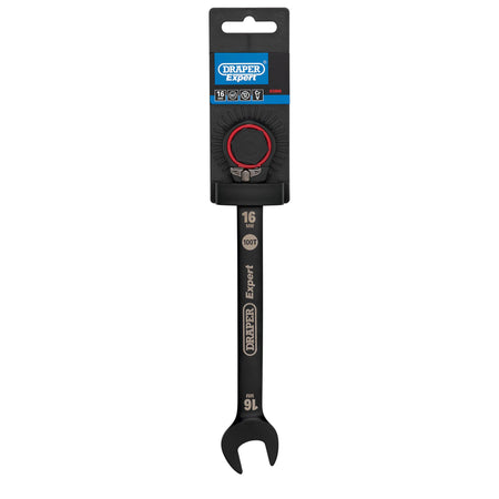 Draper Expert HI-TORQ Metric Reversible Ratchet Combination Spanner, 16mm, Black: No.8241RMM/BK