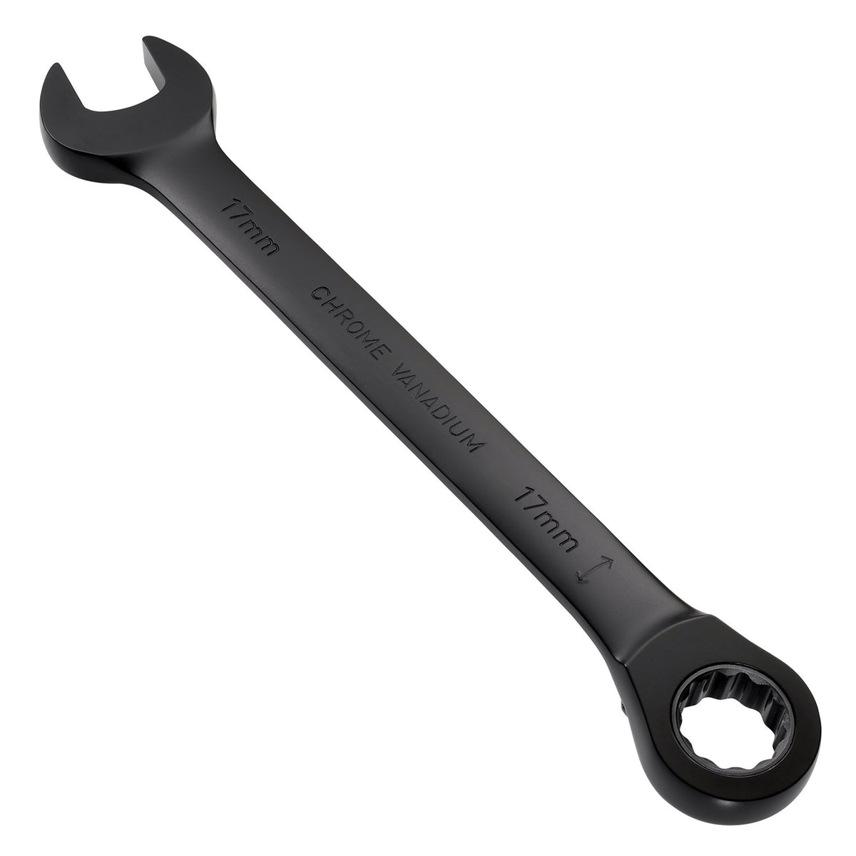 Draper Expert HI-TORQ Metric Reversible Ratchet Combination Spanner, 17mm, Black: No.8241RMM/BK