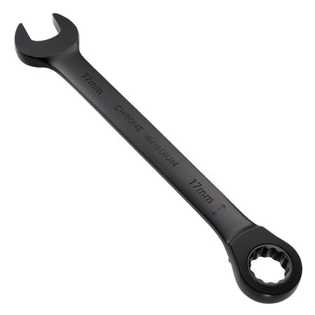 Draper Expert HI-TORQ Metric Reversible Ratchet Combination Spanner, 17mm, Black: No.8241RMM/BK