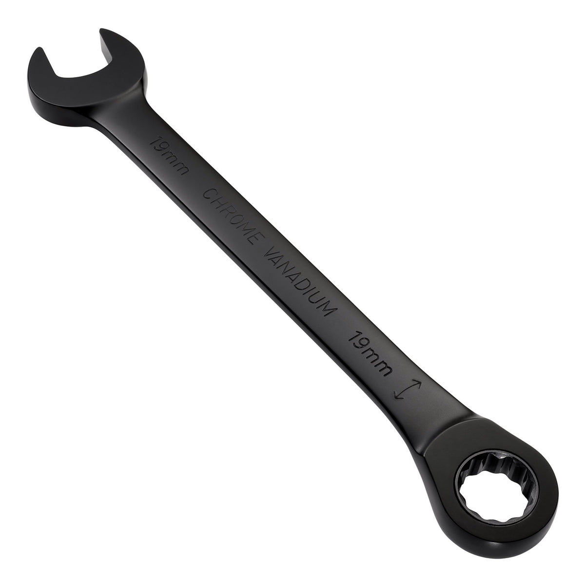 Draper Expert HI-TORQ Metric Reversible Ratchet Combination Spanner, 19mm, Black: No.8241RMM/BK