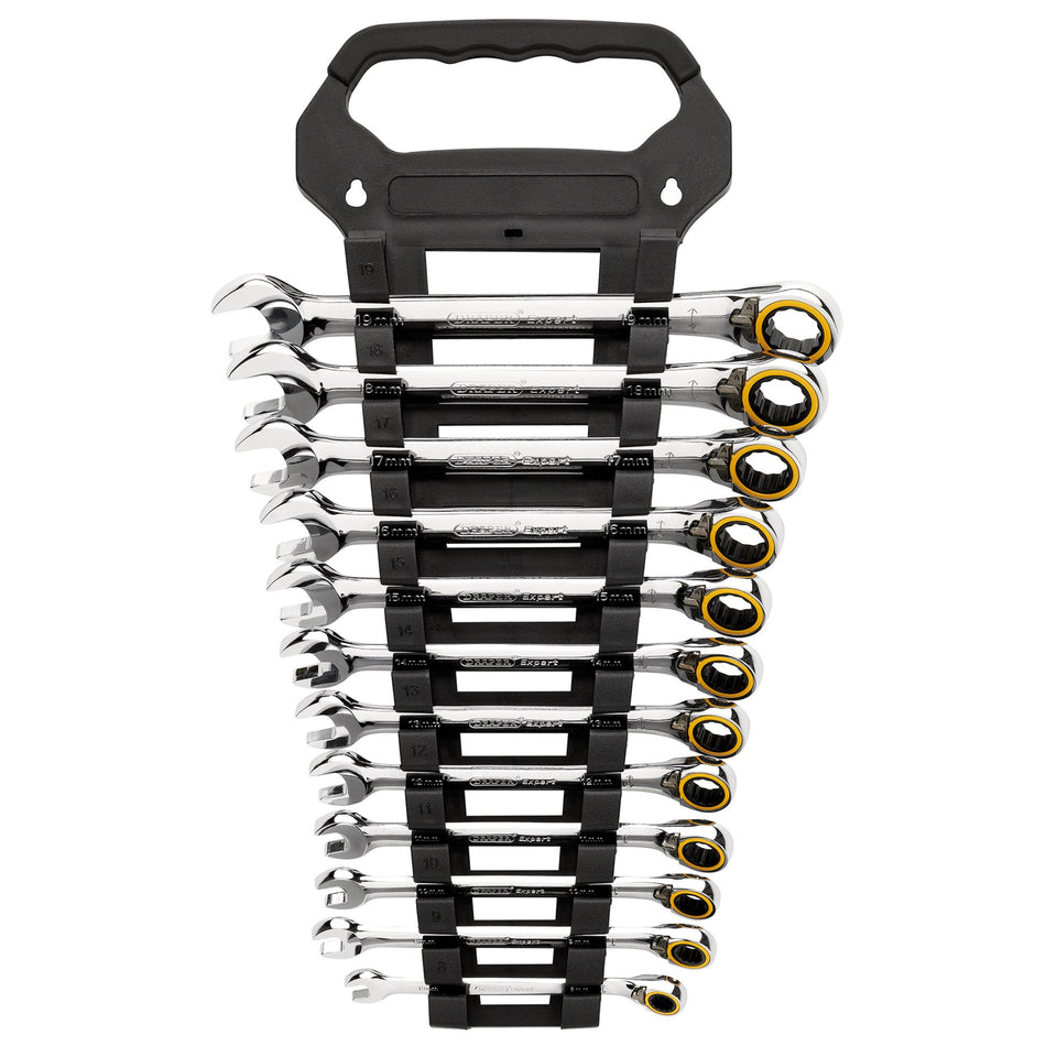 Draper Expert HI-TORQ Metric Reversible Ratchet Combination Spanner Set (12 Piece): No.8241RMM/12
