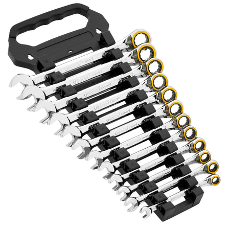 Draper Expert HI-TORQ Metric Reversible Ratchet Combination Spanner Set (12 Piece): No.8241RMM/12
