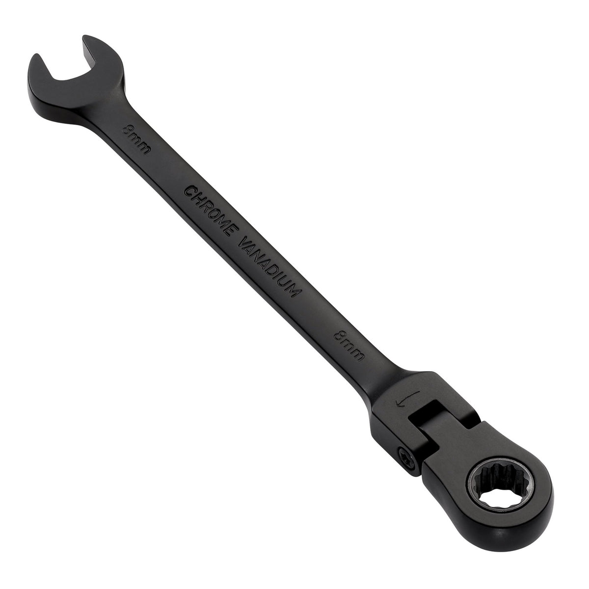 Draper Expert HI-TORQ Metric Flexible Head Ratchet Combination Spanner, 8mm, Black : Model No. 8241FMM/BK