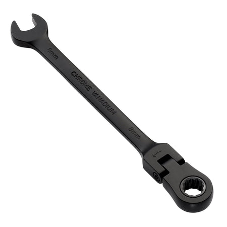 Draper Expert HI-TORQ Metric Flexible Head Ratchet Combination Spanner, 8mm, Black : Model No. 8241FMM/BK