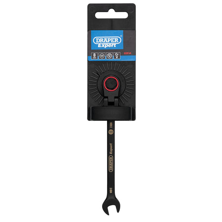 Draper Expert HI-TORQ Metric Flexible Head Ratchet Combination Spanner, 8mm, Black : Model No. 8241FMM/BK