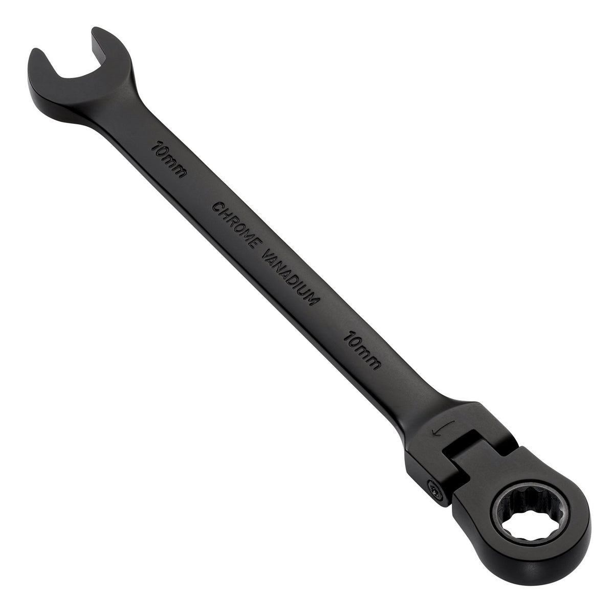Draper Expert HI-TORQ Metric Flexible Head Ratchet Combination Spanner, 10mm, Black : Model No. 8241FMM/BK