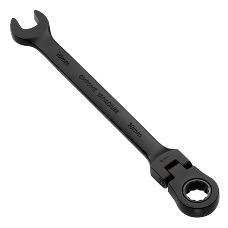 Draper Expert HI-TORQ Metric Flexible Head Ratchet Combination Spanner, 10mm, Black : Model No. 8241FMM/BK