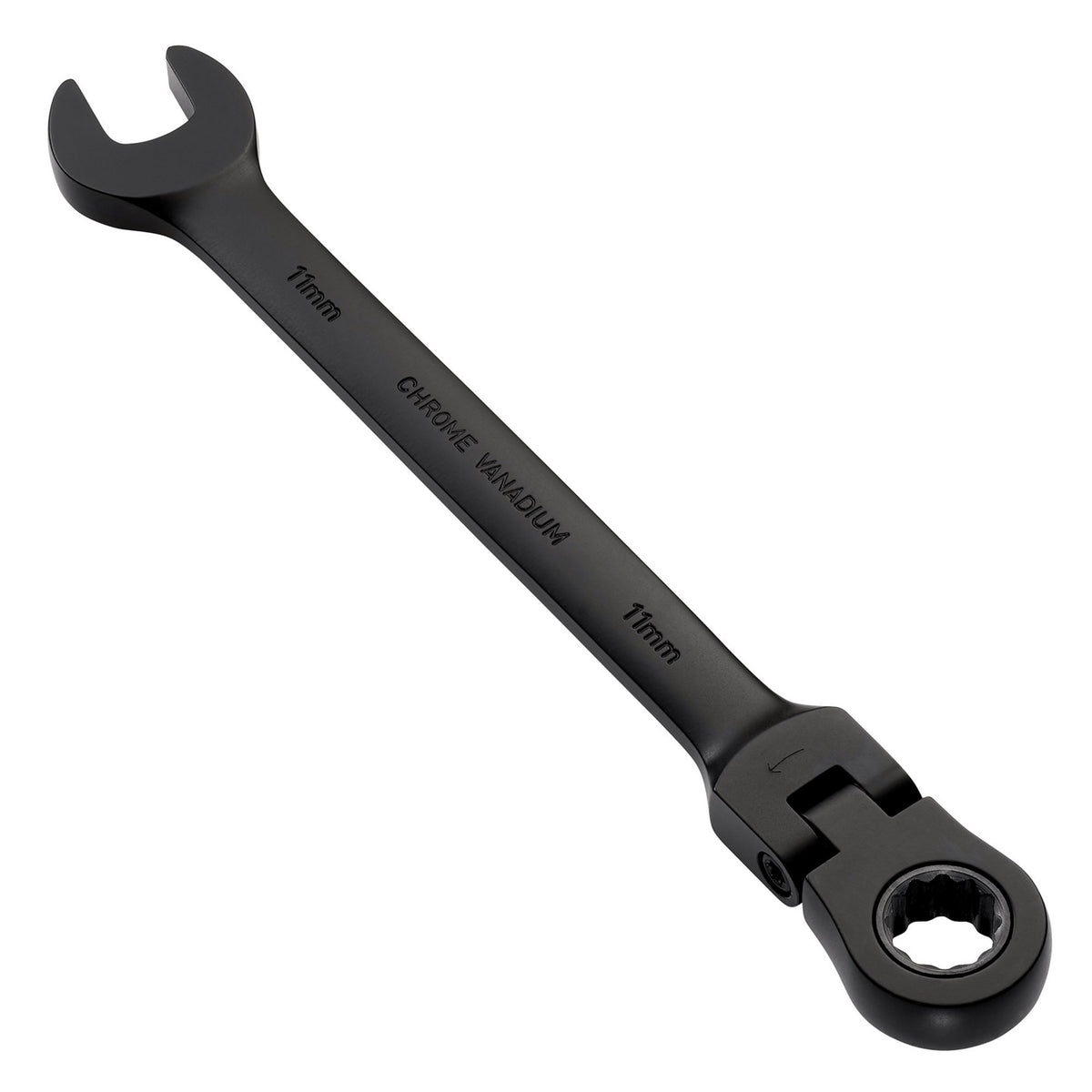 Draper Expert HI-TORQ Metric Flexible Head Ratchet Combination Spanner, 11mm, Black : Model No. 8241FMM/BK