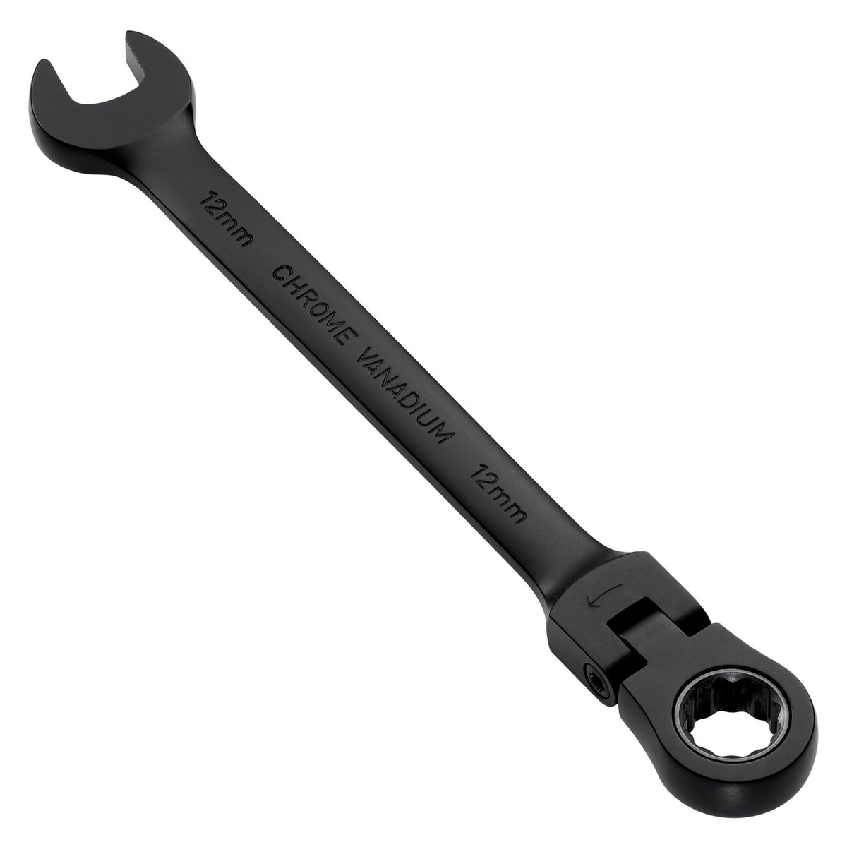 Draper Expert HI-TORQ Metric Flexible Head Ratchet Combination Spanner, 12mm, Black : Model No. 8241FMM/BK