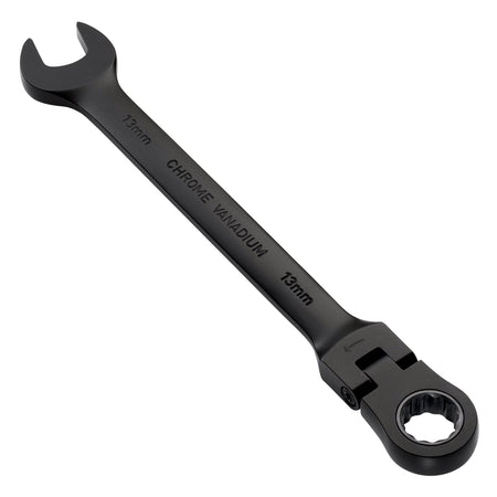 Draper Expert HI-TORQ Metric Flexible Head Ratchet Combination Spanner, 13mm, Black : Model No. 8241FMM/BK
