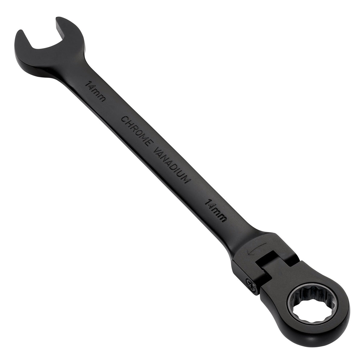 Draper Expert HI-TORQ Metric Flexible Head Ratchet Combination Spanner, 14mm, Black : Model No. 8241FMM/BK