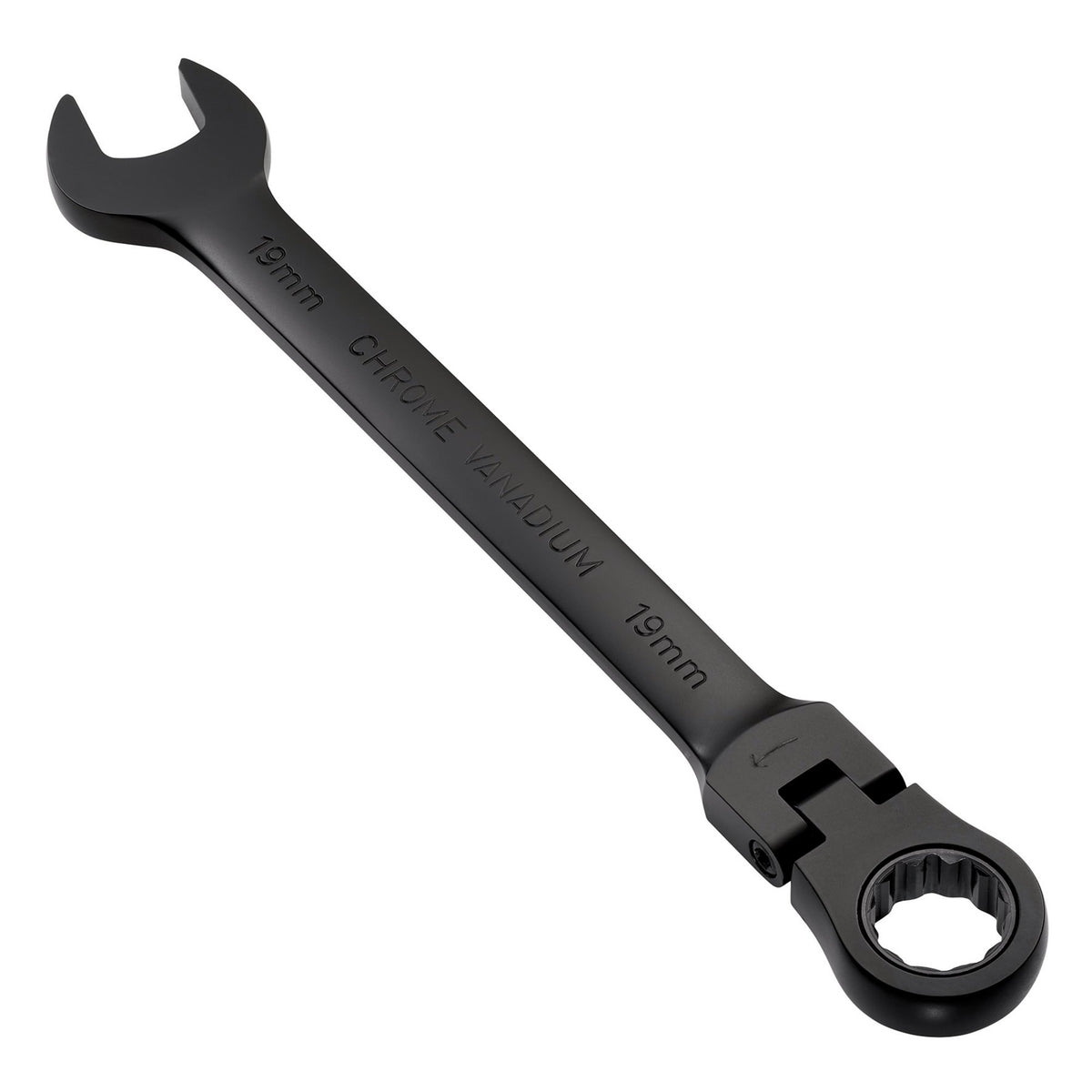 Draper Expert HI-TORQ Metric Flexible Head Ratchet Combination Spanner, 19mm, Black : Model No. 8241FMM/BK