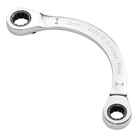 Draper Expert HI-TORQ Double Ring Ratchet Half Moon Spanner, 11 x 13mm: No.8242RMM
