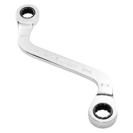 Draper Expert HI-TORQ Double Ring Ratchet S-Shape Spanner, 10 x 12mm: No.8243RMM