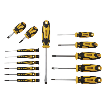 Screwdriver Set with Case, Yellow (14 Piece) : Model No. 864/14/Y