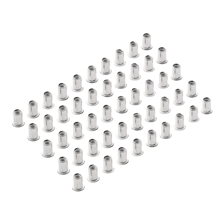 Zinc Plated Threaded Insert Rivet Nuts, M6 x 1.0mm (Pack of 50) : Model No. RIVNUT6