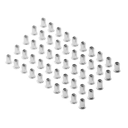 Zinc Plated Threaded Insert Rivet Nuts, M6 x 1.0mm (Pack of 50) : Model No. RIVNUT6