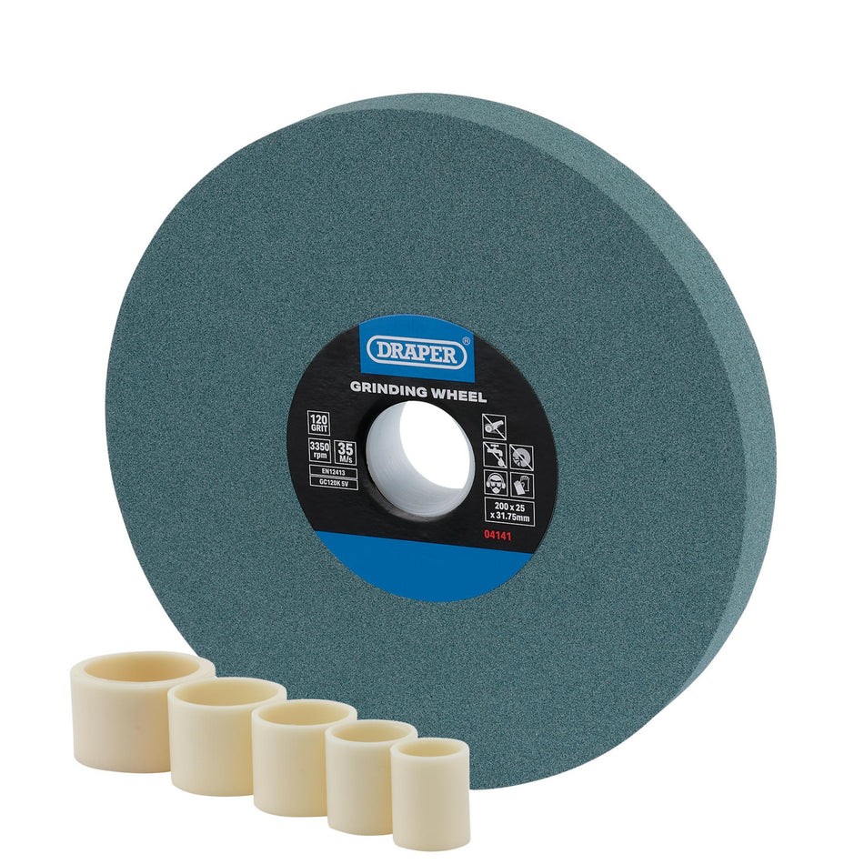 Silicon Carbide Bench Grinding Wheel, 200 x 25mm, 120G : Model No. BG20025S