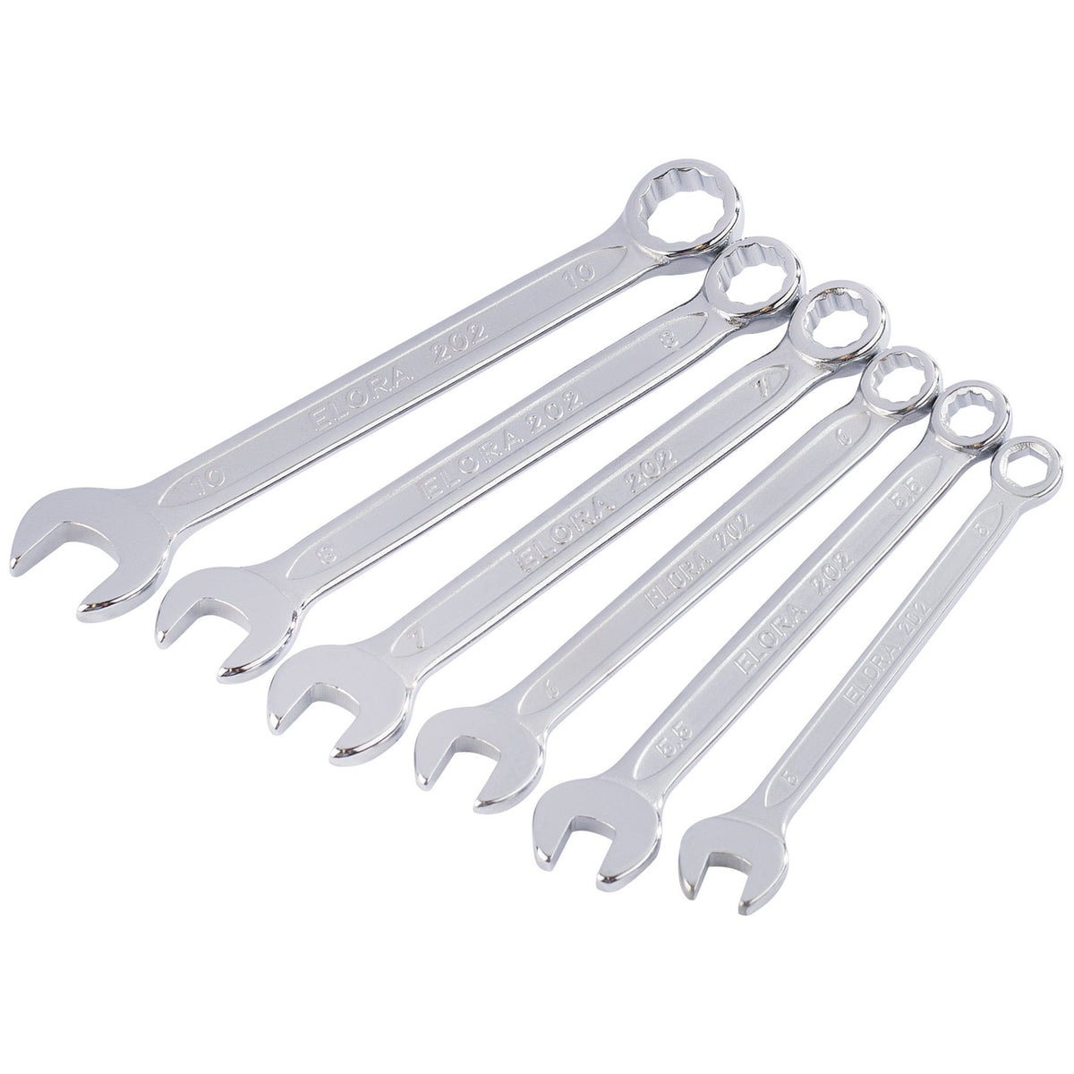 Elora Midget Metric Combination Spanner Set (6 Piece) : Model No. 202 S6M