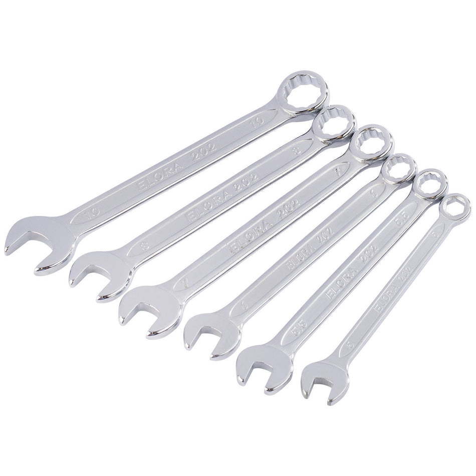 Elora Midget Metric Combination Spanner Set (6 Piece) : Model No. 202 S6M