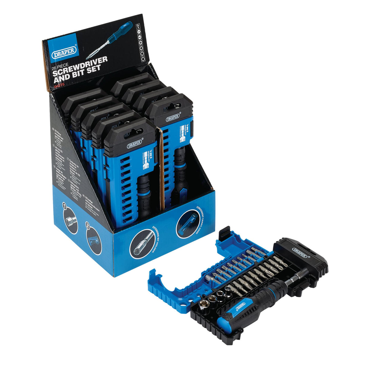 Screwdriver and Bit Set with Extending Bit Holder (26 Piece): Model No. RBS26E