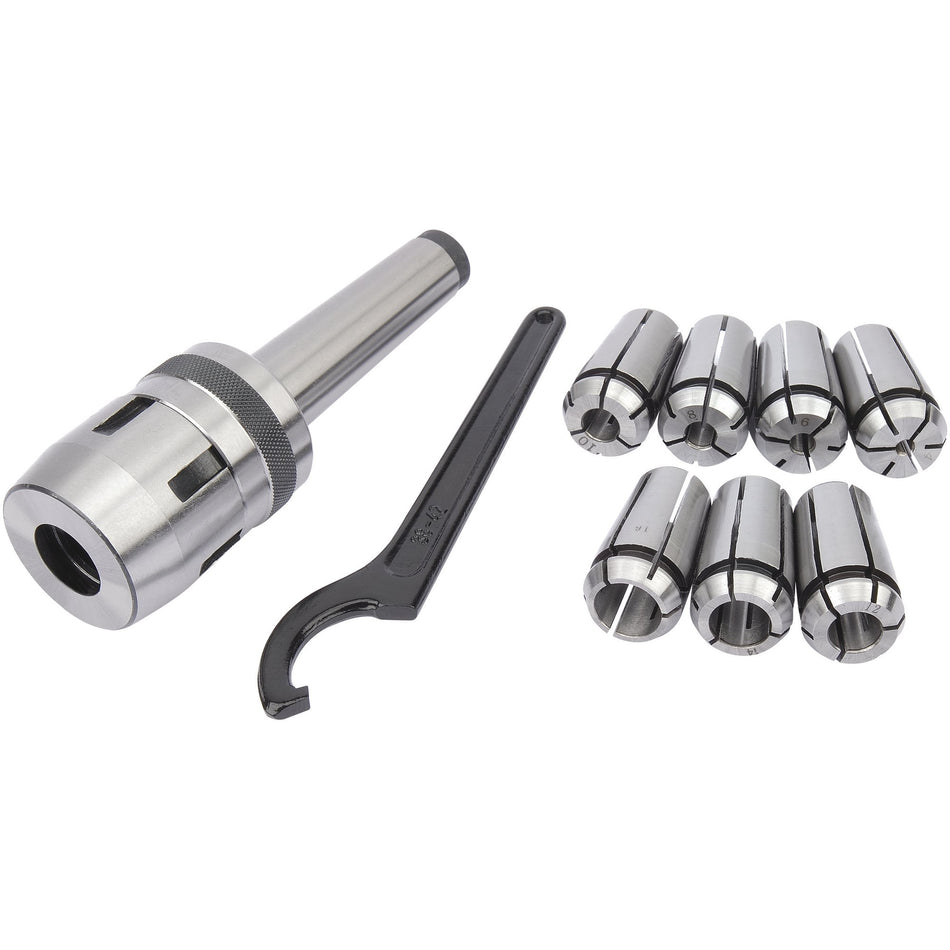 DRAPER Mill Chuck Set MT3-M12 Dia. 4-16mm: Model No.MILL-10037