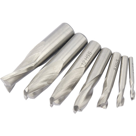 DRAPER HSS End Mill Set Dia. 4-16mm Two Flute: Model No.MILL-10045