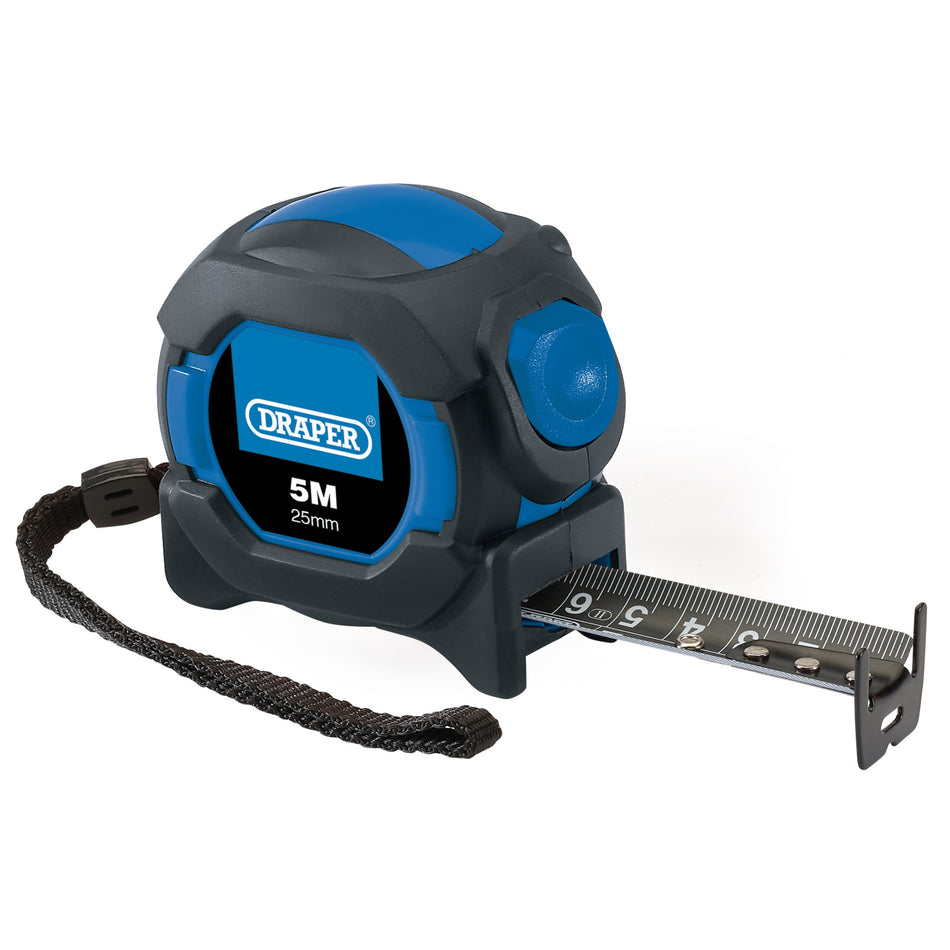 Auto Lock Measuring Tape, 5m/16ft, 25mm: Model No. AMTBB/12