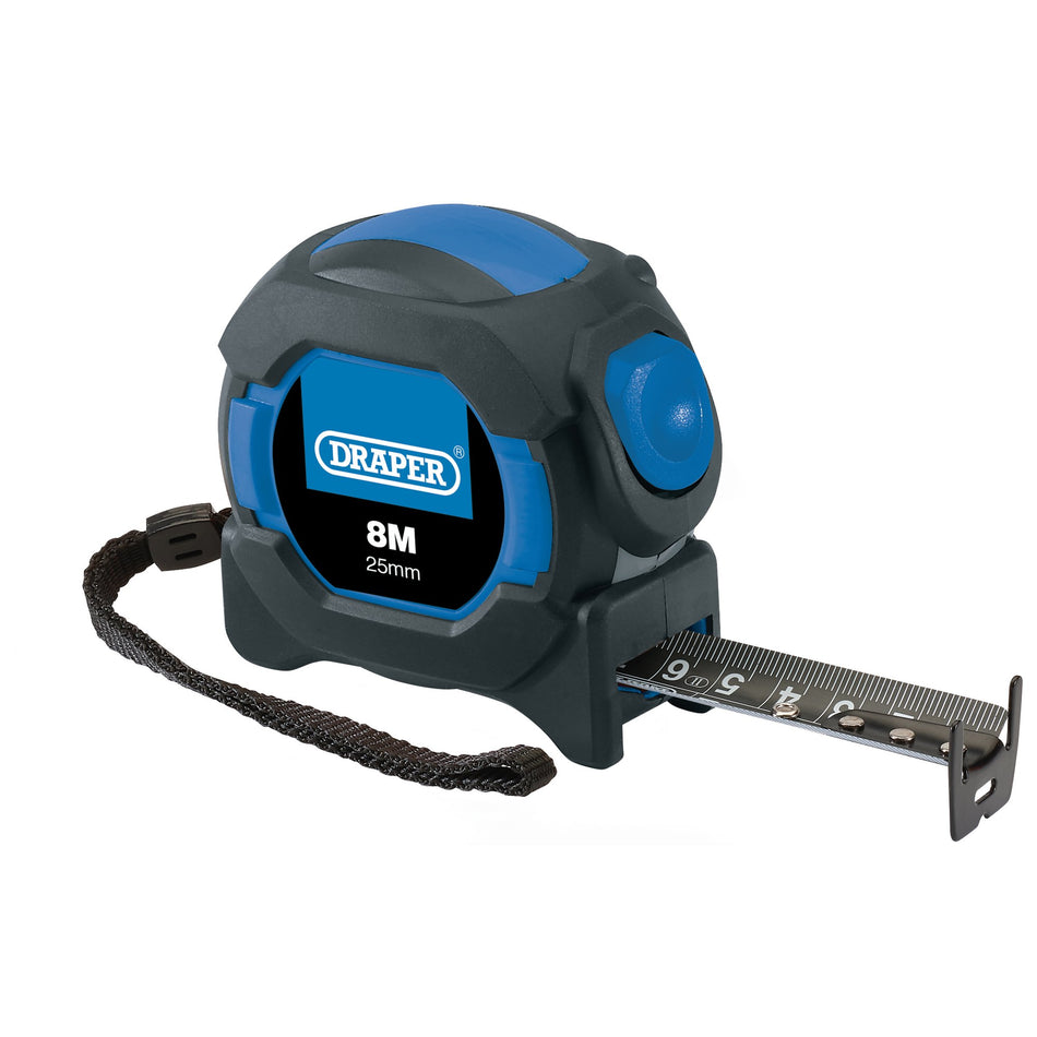Auto Lock Measuring Tape, 8m/26ft, 25mm: Model No. AMTBB/12