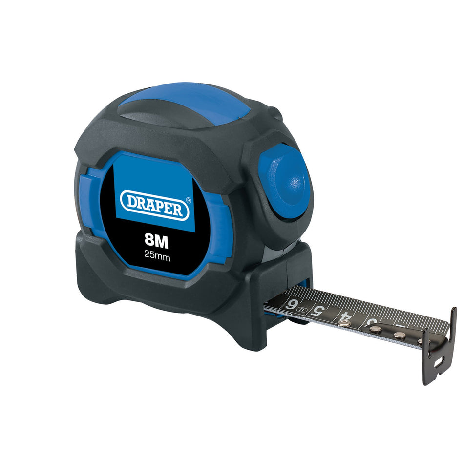Auto Lock Measuring Tape, 8m/26ft, 25mm: Model No. AMTBB/12