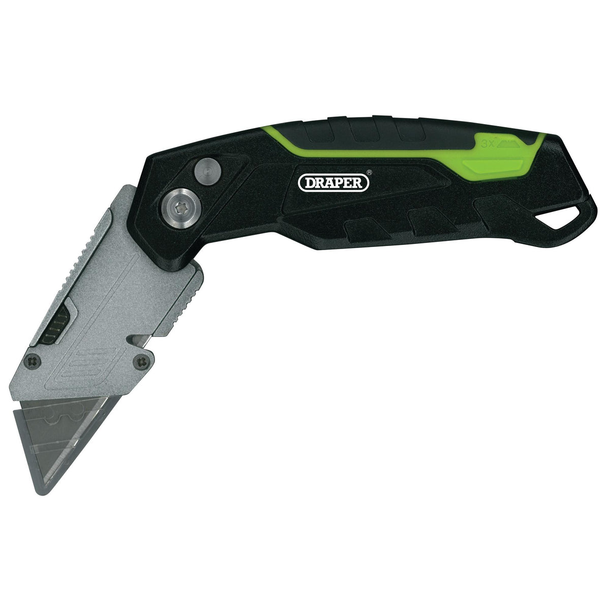 Retractable & Folding Trimming Knife Set with 10 x SK2 Two Notch Blades: Model No. TFK2/BK