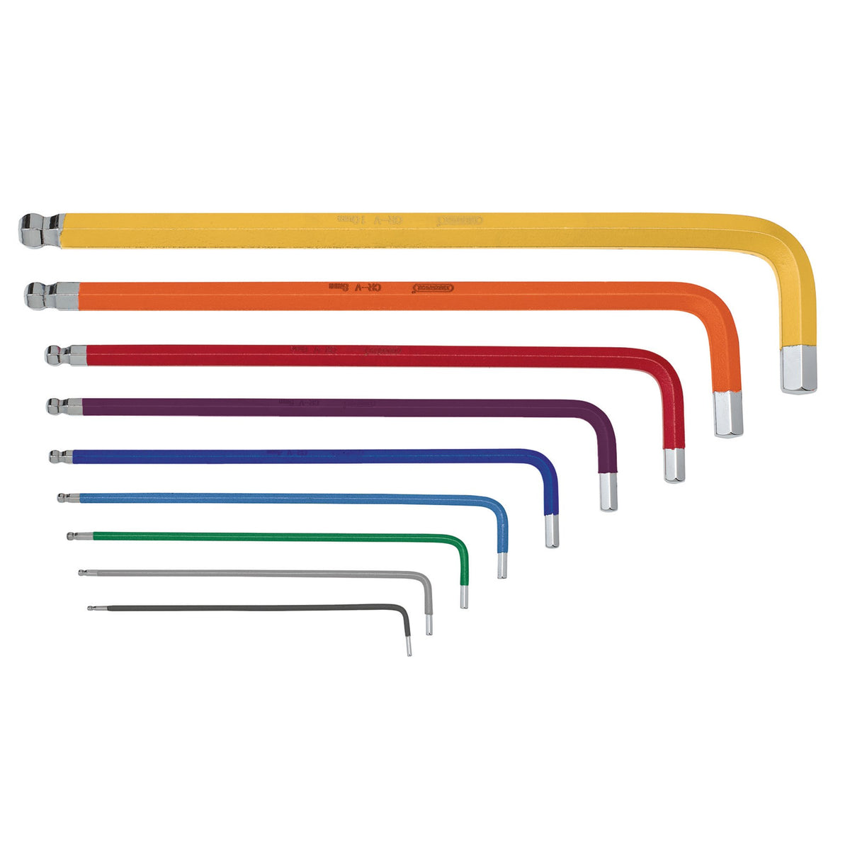 Draper TX-STAR Security & Hex Metric Long Arm Key Set, Colour Coded (18 Piece) : Model No. TX/H/TWINL