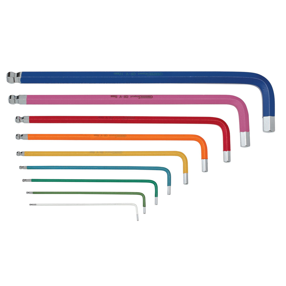 Draper TX-STAR Security & Hex Metric Long Arm Key Set, Colour Coded (18 Piece) : Model No. TX/H/TWINL