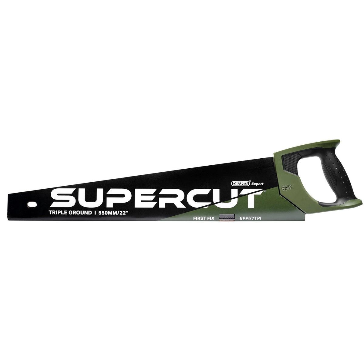 Draper Expert Supercut First Fix Triple Ground Handsaw, 550mm/22", 7tpi/8ppi: No.SCT550