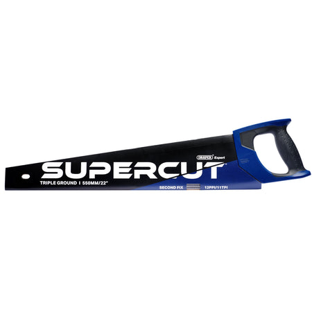 Draper Expert Supercut Second Fix Triple Ground Handsaw, 550mm/22", 11tpi/12ppi: No.SCT550