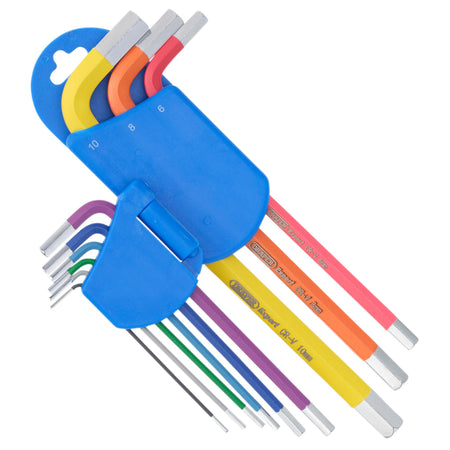 Draper Expert Metric Long Arm Hex Key Set, Colour Coded (9 Piece) : Model No. LCHKS/9