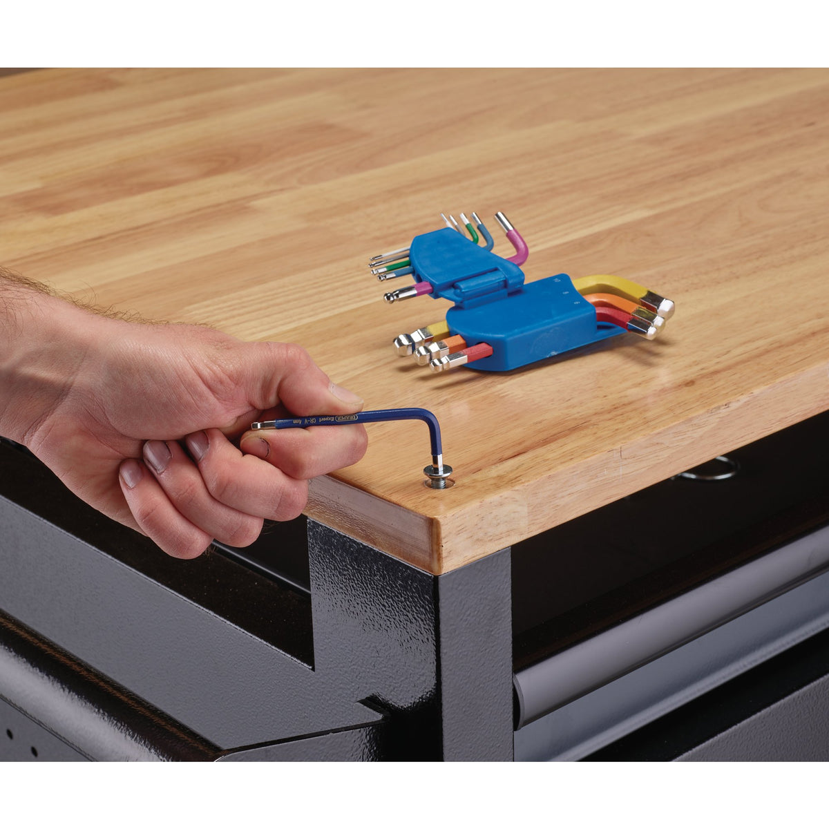 Draper Expert Metric Short Arm Ball End Hex Key Set, Colour Coded (9 Piece) : Model No. SCBHKS/9