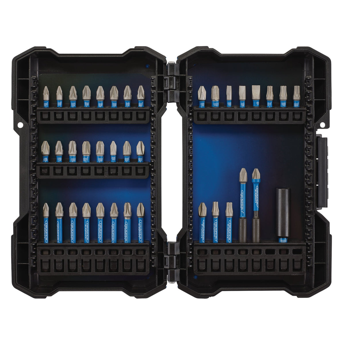 Draper Expert Impact Screwdriver Bit Set, 1/4" Hex (38 Piece) : Model No. IMBH38