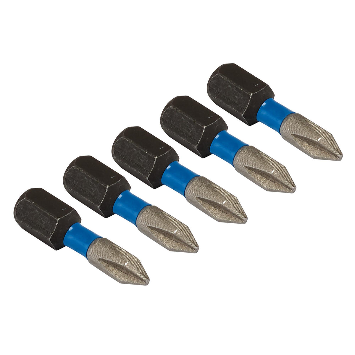 Draper Expert Cross Slot/PH Type Impact Screwdriver Bits, No.1 x 25mm, 1/4" Hex (Pack of 5) : Model No. IMBH/PH25/5