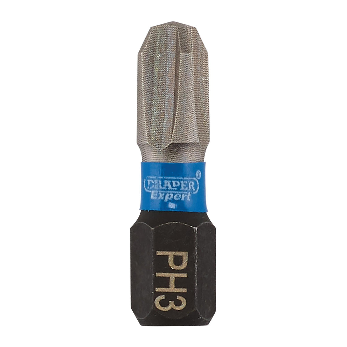 Draper Expert Cross Slot/PH Type Impact Screwdriver Bits, No.3 x 25mm, 1/4" Hex (Pack of 5) : Model No. IMBH/PH25/5