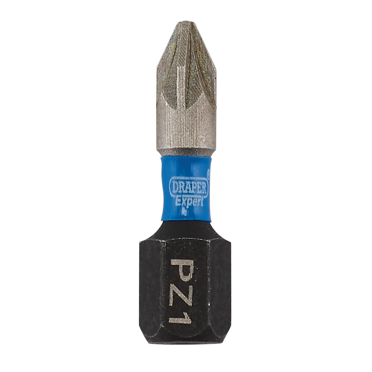 Draper Expert PZ-Type Impact Screwdriver Bits, No.1 x 25mm, 1/4" Hex (Pack of 5) : Model No. IMBH/PZ25/5