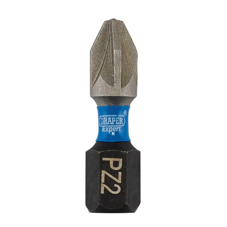 Draper Expert PZ-Type Impact Screwdriver Bits, No.2 x 25mm, 1/4" Hex (Pack of 5) : Model No. IMBH/PZ25/5