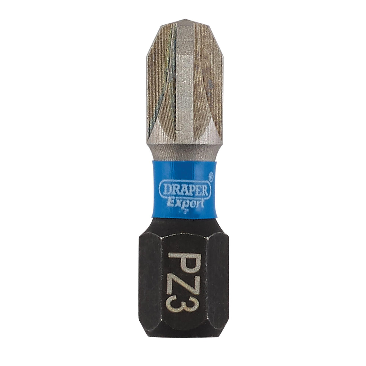 Draper Expert PZ-Type Impact Screwdriver Bits, No.3 x 25mm, 1/4" Hex (Pack of 5) : Model No. IMBH/PZ25/5