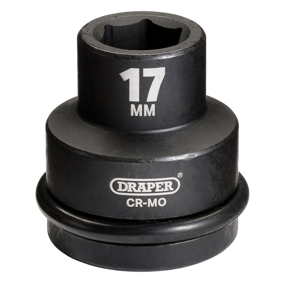 DRAPER Expert 17mm 3/4in. Square Drive Hi-Torq ; 6 Point Impact Socket: Model No.419-MM